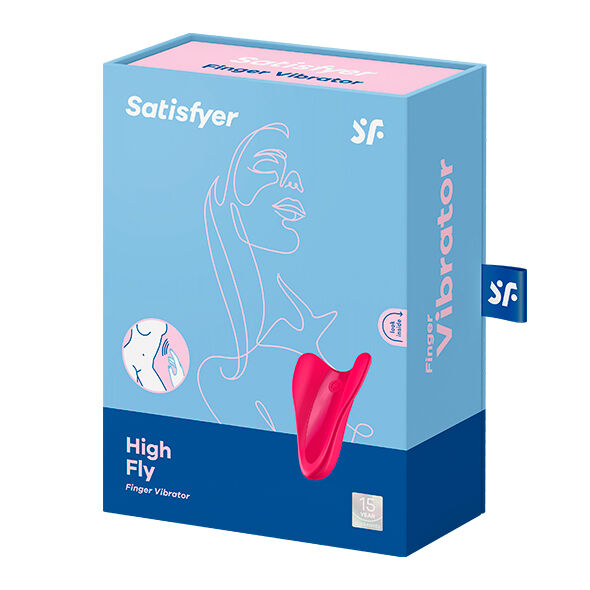 Vibrator de Deget, Satisfyer - High Fly, Rezistent la Apa IPX7, Roz