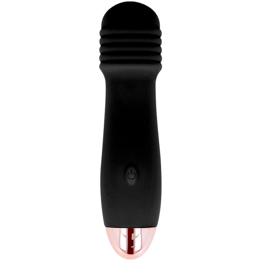Vibrator Reincarcabil, DOLCE VITA - Three Negru, 7 Viteze, Silicon Medical, 12,2 cm