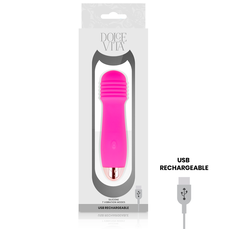 Vibrator, Dolce Vita - Three, Reincarcabil 7 Moduri de Vibratie, Roz