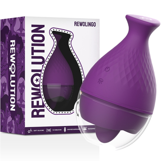 Vibrator Stimulator Clitoris cu Limba, REWOLUTION - Rewolingo, Silicon Medical, 10 Moduri