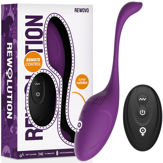 Vibrator Ou cu Telecomanda, REWOLUTION - Rewovo, Silicon Medical, Reincarcabil, IPX6