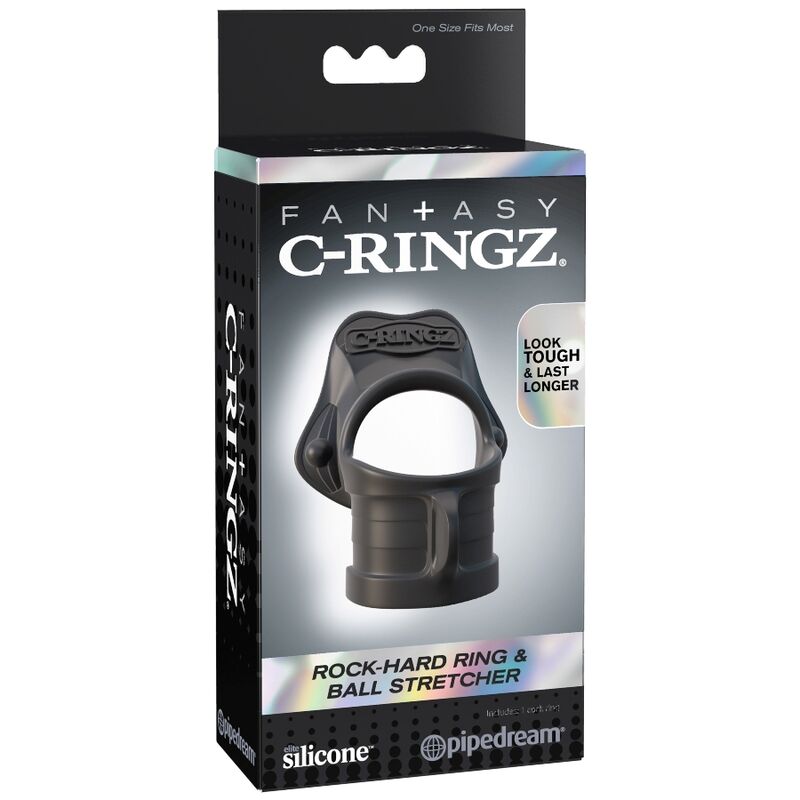 Inel Penis cu Extensor, Fantasy C-Ringz - Rock Hard Ring & Ball Stretcher, Silicon Medical