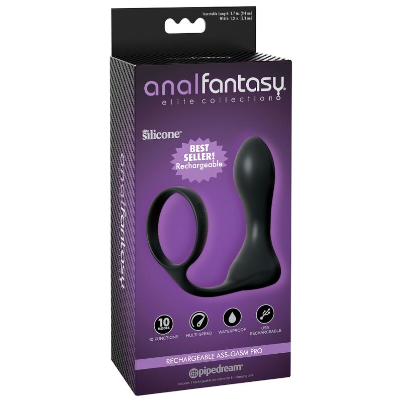 Plug Anal, Fantasy Elite Collection - Reincarcabil USB, 114 Mm