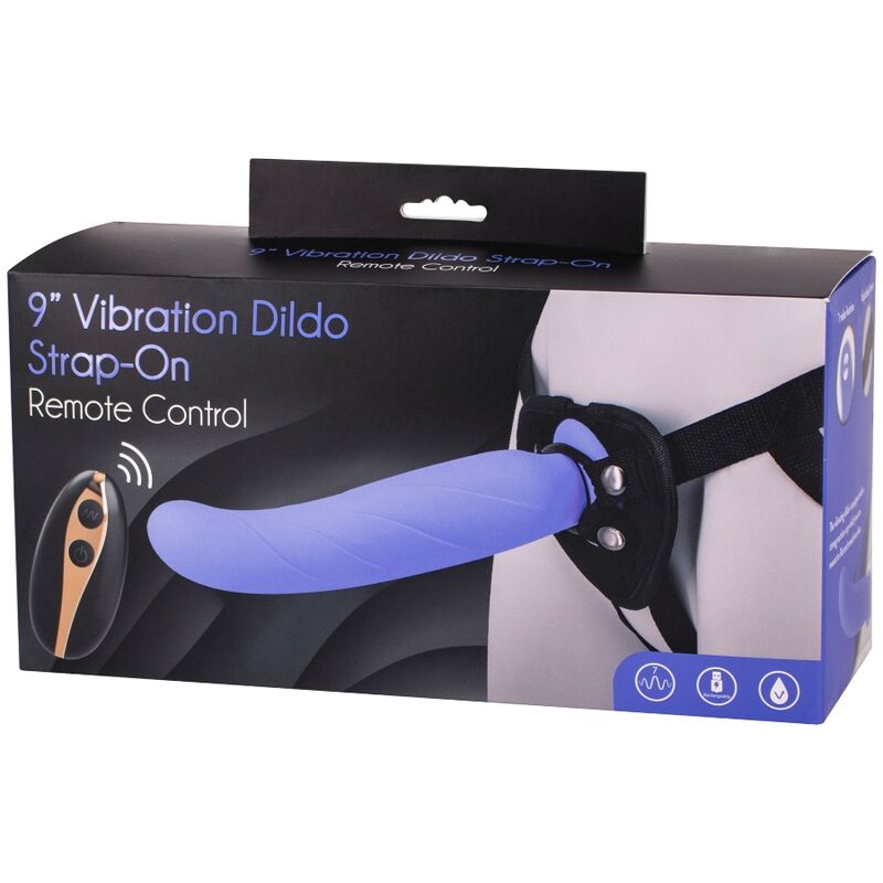 Strap On, Seven Creations - Harness cu Dildo, Vibrator cu Telecomanda, 24 CM