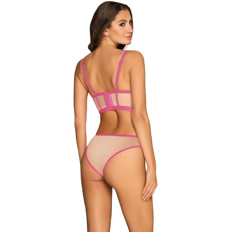 Set lenjerie, Obsessive, Nudelia doua piese roz S/M