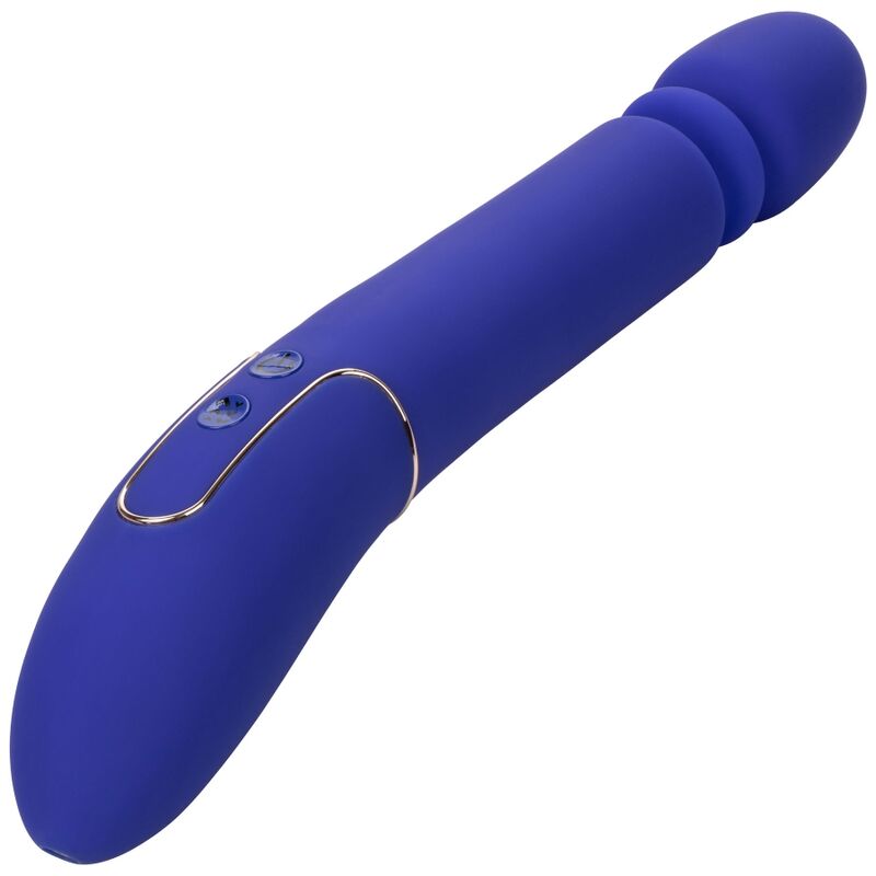 Vibrator, CalExotics - Shameless Slim Thumper, 850 Miscari pe Minut, Albastru