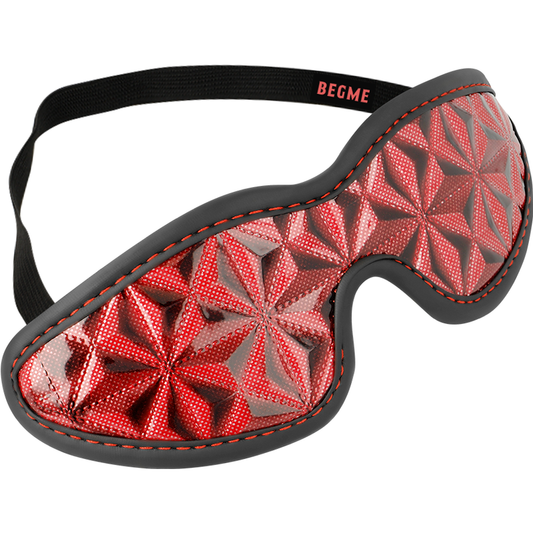 Masca pentru Ochi, BEGME - Red Edition Premium, Piele Vegana cu Captuseala Neopren