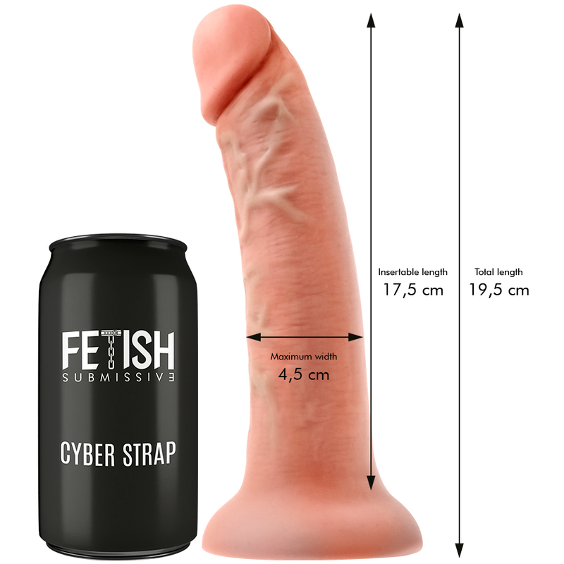 Ham cu Dildo, Fetish Submissive - Cyberstrap, cu Telecomanda Watchme M Technology, 19.5 CM