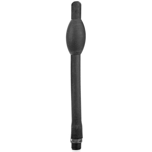 Dus Anal Gonflabil Silicon, ALL BLACK - Furtun Flexibil cu Adaptor Universal, 27 cm