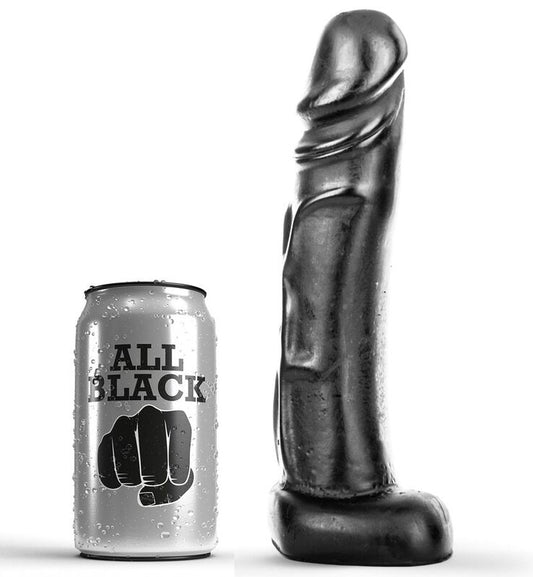 Dildo Realist, ALL BLACK - 22 cm, Negru
