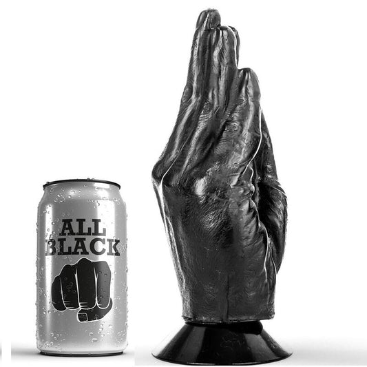 Dildo Fisting, ALL BLACK - 21 cm, Negru