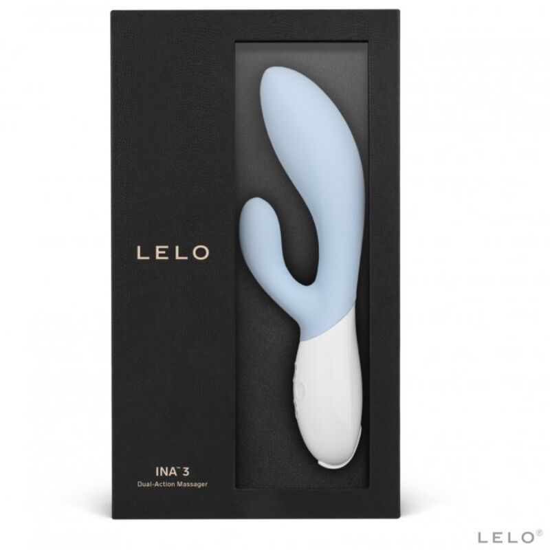 Vibrator, Lelo - Ina 3, Actiune Dubla, Luxury Celeste