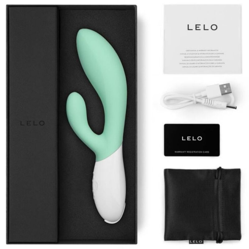 Vibrator Rabbit, Lelo - Ina 3, Actiune Dubla, Verde