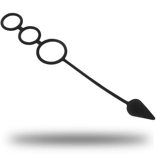 Inel pentru Penis si Testicule cu Dop Anal, OHMAMA FETISH - Silicon, 3 in 1
