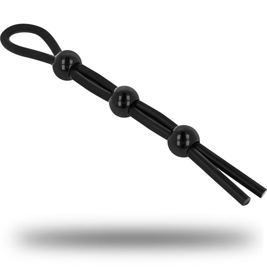 Inel pentru Penis si Testicule, OHMAMA FETISH - Snur Silicon, Marime Universala