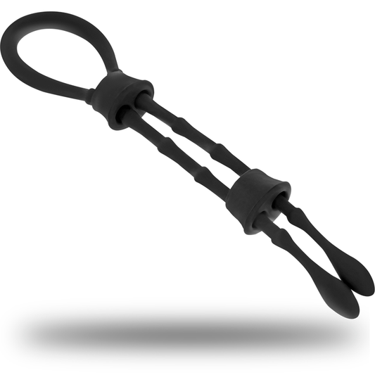 Inel pentru Penis si Testicule din Silicon, OHMAMA FETISH - Snur