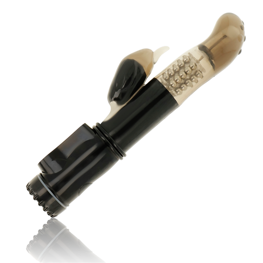 Vibrator Rotativ cu Stimulator Clitoris Delfin, OHMAMA - Silicon Hipoalergenic, 22,5 cm