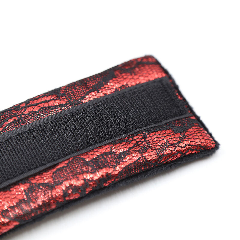 Catuse, Ohmama - Fetish, Catifea cu Banda din Nylon, Rosu si Negru