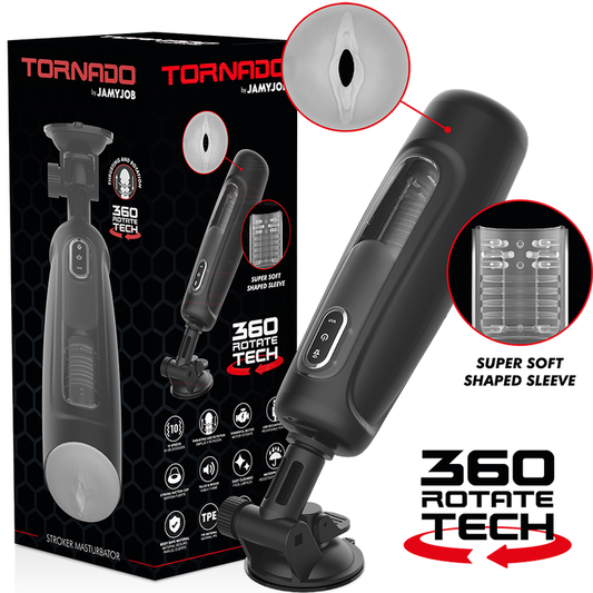 Masturbator Rotativ 360, JAMYJOB - Tornado, 10 Moduri, USB