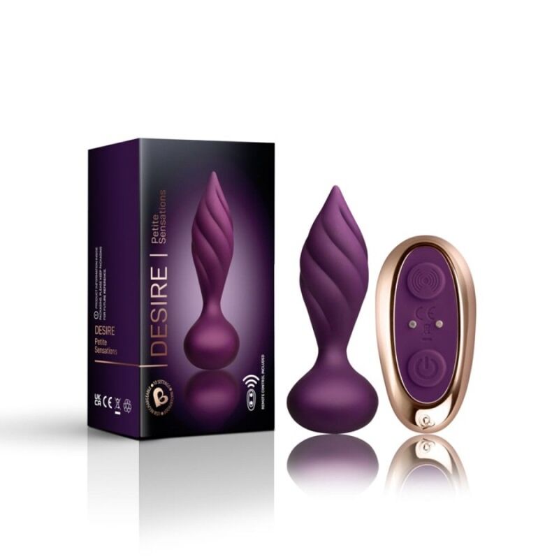 Stimulator Anal, Rocks-Off - Desire, 10 Niveluri de Vibratie si Pulsatie, Lilac
