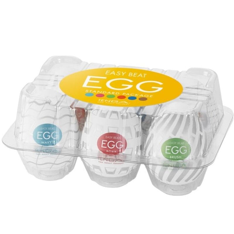 Masturbator Ou, Tenga - Easy Beat Egg, Set 6 Texturi, Pack 6 Unitati