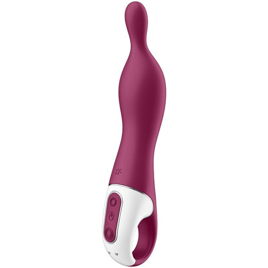 Vibrator Punct A, SATISFYER - A-Mazing 1, 2 Motoare, Silicon Medical, Visiniu