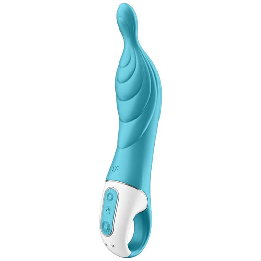 Vibrator Punct A, SATISFYER - A-Mazing 2, 2 Motoare, Silicon Medical, Turcoaz