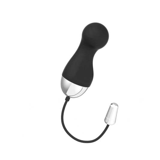 Vibrator Ou cu Telecomanda, BRILLY GLAM - Ian, 10 Vibratii, Silicon, Negru, 19 cm