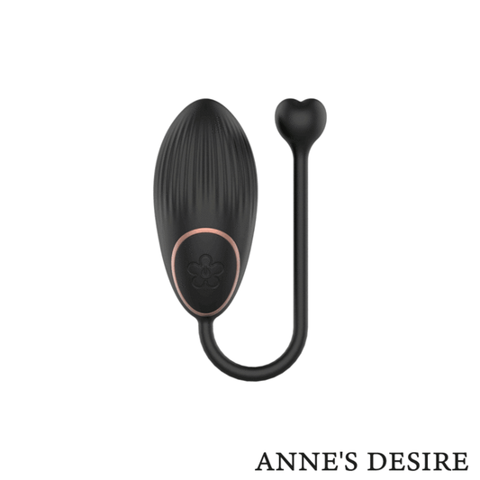 Vibrator Ou, ANNE'S DESIRE - Egg Telecomanda Tehnologie WATCHME, Negru/Auriu, 7,5 cm