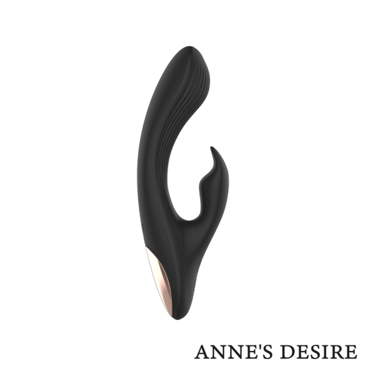 Vibrator Rabbit cu Telecomanda, ANNE'S DESIRE - Tehnologie WATCHME, Negru, 20 cm