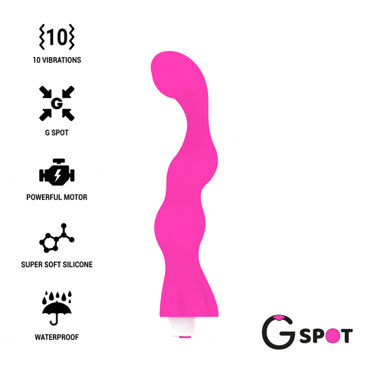 Vibrator pentru Punctul G, G-SPOT - George, Silicon Medical, Roz Guma, 20 cm