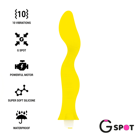 Vibrator pentru Punctul G, G-SPOT - Gavyn, Silicon Medical, Galben, 20 cm