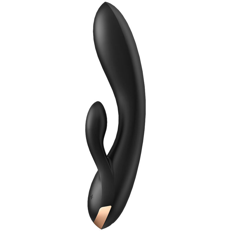 Vibrator Rabbit, Satisfyer - Double Flex, Control prin Aplicatie Bluetooth, Alb