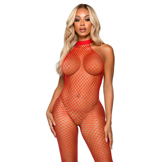 Body Bodystocking Plasa, LEG AVENUE - Le Frivole Racer Neck, Marime Universala