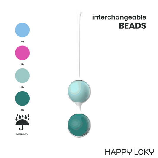 Bile Kegel din Silicon, HAPPY LOKY - Set 4 Bile Antrenament Planseu Pelvian