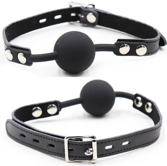 Calus din Silicon, OHMAMA FETISH - cu Curea Piele si Lacat Inclus, Diametru 4 cm