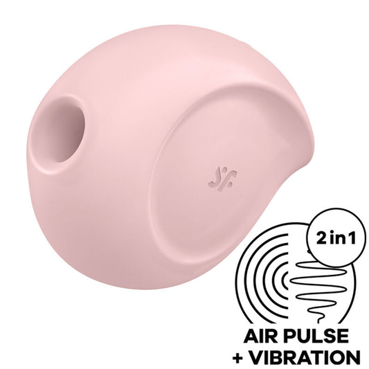 Stimulator Clitoris cu Pulsatii de Aer si Vibratii, SATISFYER - Sugar Rush, Roz