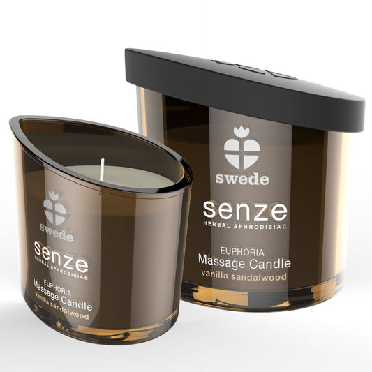Lumanare Masaj Senzual, SWEDE - Senze Euphoria, Vanilie Lemn de Santal, 50 ml