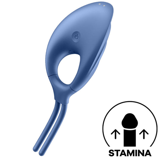 Inel pentru Penis cu Vibratii, SATISFYER - Swordsman, Reglabil