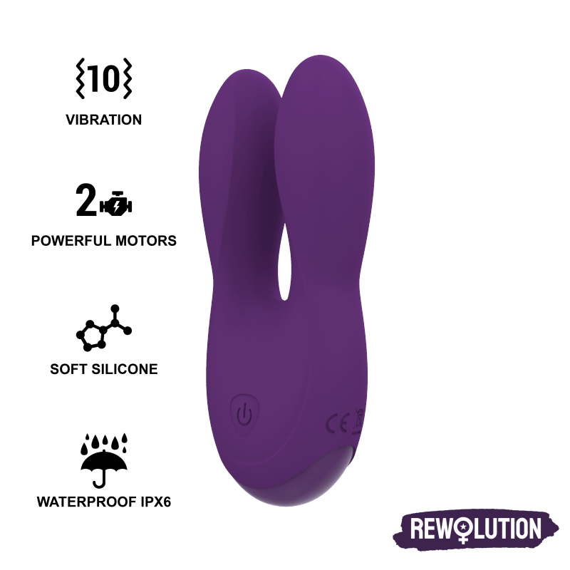 Vibrator Clitoris, Rewolution - Rewobit, 2 Motoare Independente, 11.8 x 3.0 x 5.0 CM