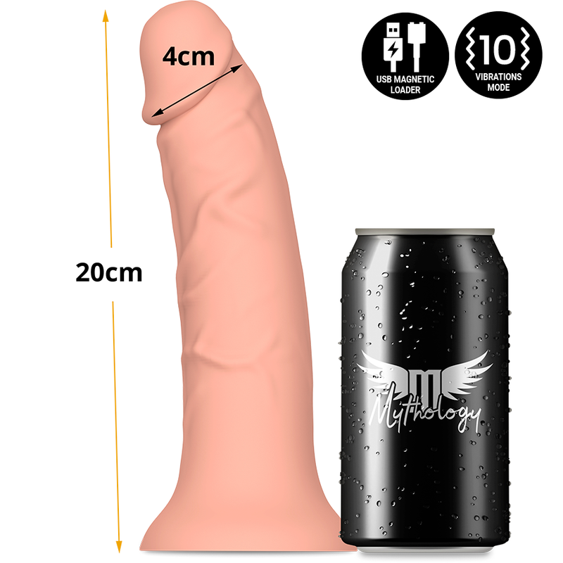 Dildo, Mythology - Asher Original, Vibrator Compatibil cu Tehnologia Wireless Watchme, M / Piele