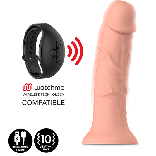 Dildo, Mythology - Asher Original, Vibrator Compatibil cu Tehnologia Wireless Watchme, M / Piele