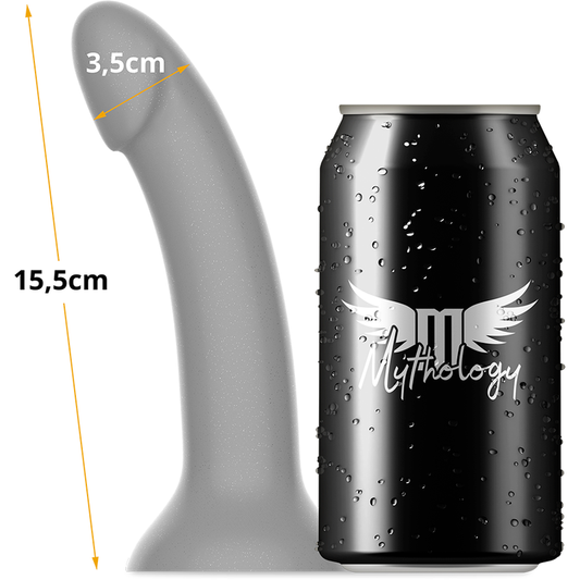 Dildo Fantasy, MYTHOLOGY - Rune Majestic, Silicon Lichid Premium, Argintiu, 15,5 cm, Marimea S