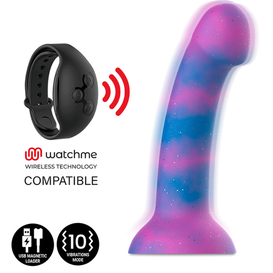 Dildo cu Vibratii, MYTHOLOGY - Dion Galactic M, Silicon Medical, cu Tehnologie Watchme, Galaxy, 18 cm