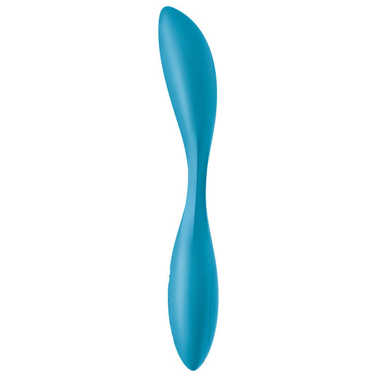 Vibrator Multi G-Spot, SATISFYER - G-Spot Flex 1, Silicon Medical, Flexibil, Albastru