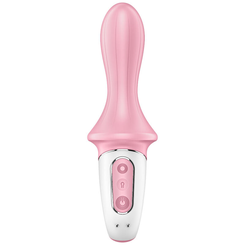 Vibrator Anal Gonflabil, Satisfyer - Air Pump Booty 5 Connect, Compatibil cu Aplicatia Satisfyer Connect, Roz