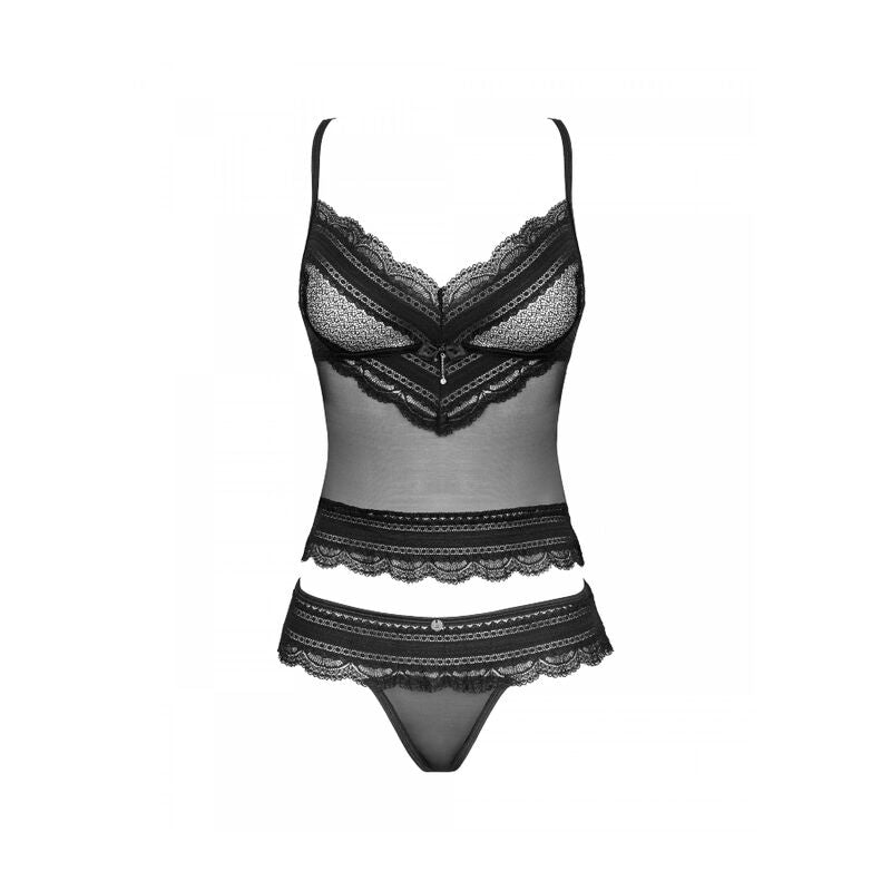 Set Lenjerie, Obsessive - Ivannes, Doua Piese, Negru S/M