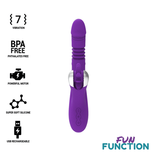 Vibrator Rabbit Sus-Jos, FUN FUNCTION - Bunny Funny Up & Down 2.0, Silicon Premium, 24 cm