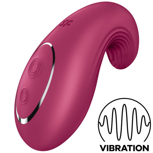 Vibrator Lay-On pentru Clitoris, SATISFYER - Dipping Delight, 12 Programe, 2 Motoare, Rosu