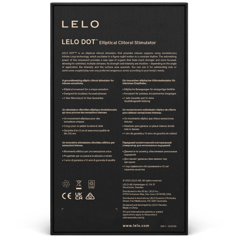 Stimulator Clitoris, Lelo - Dot, Tehnologie Infinite Loop, Roz